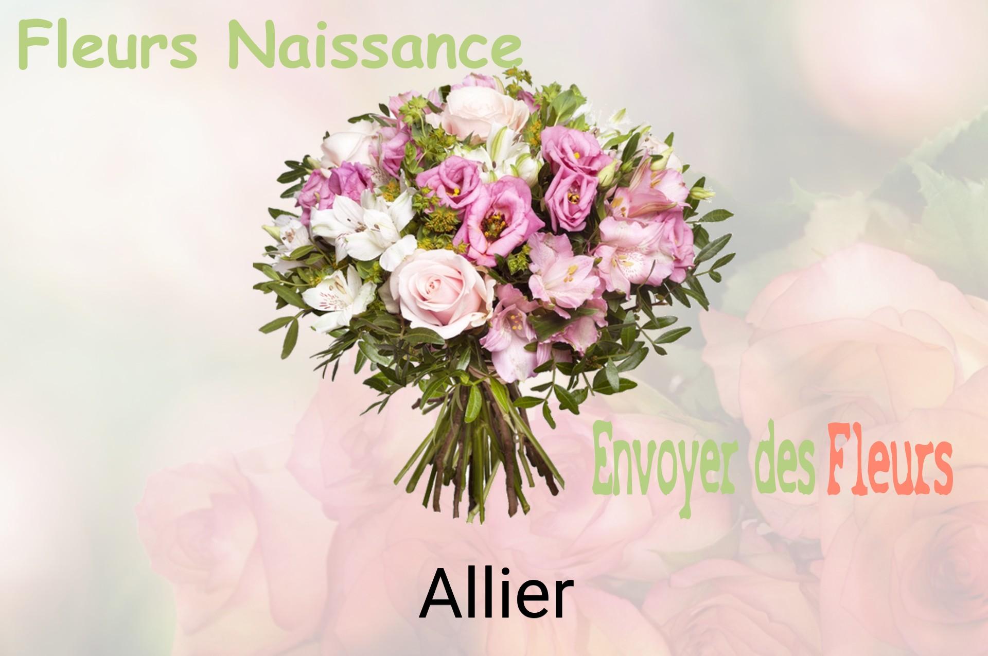 Bouquet de fleurs de naissance livré à Allier
