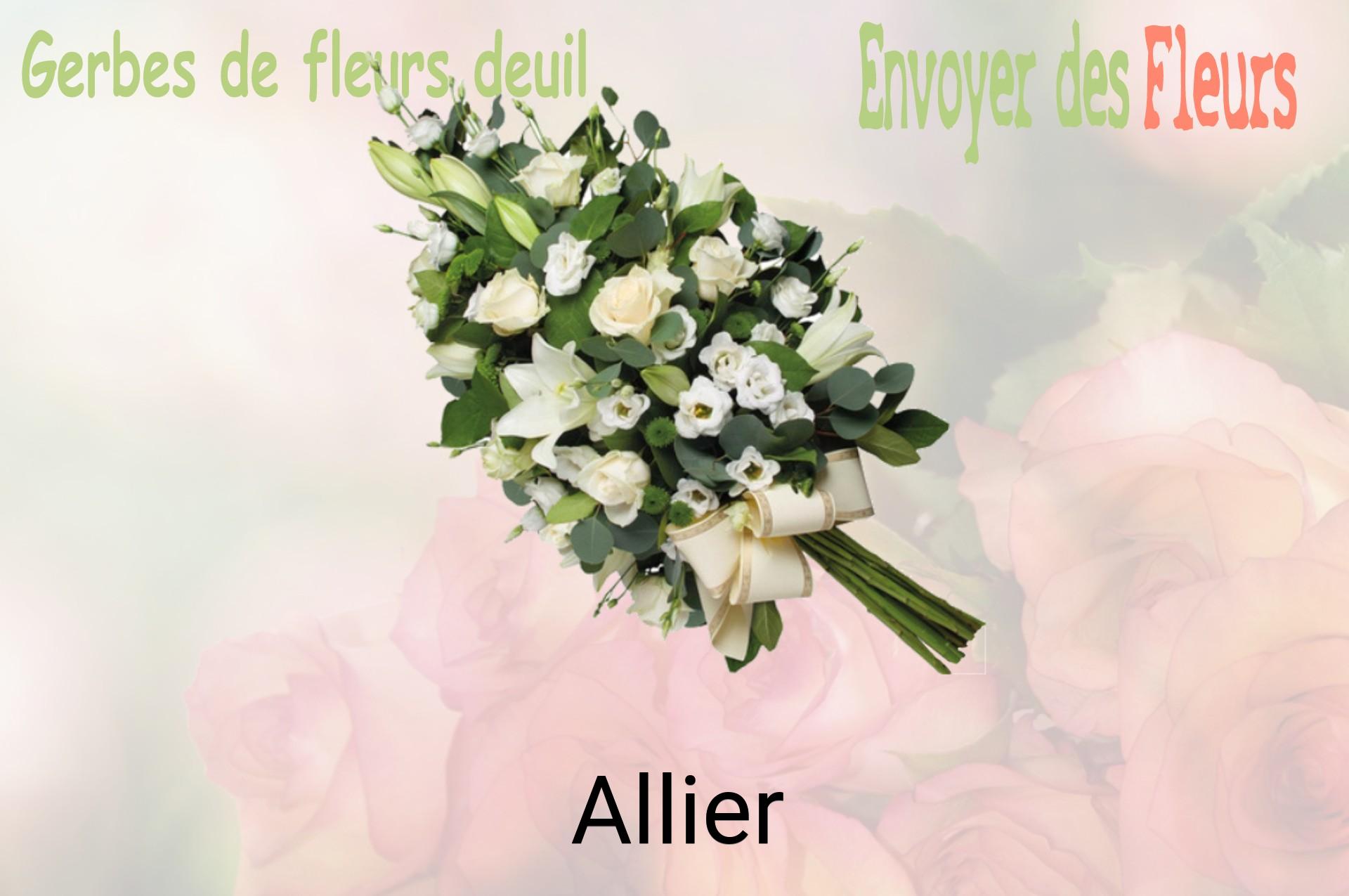 Gerbe de fleurs de deuil livrée à Allier